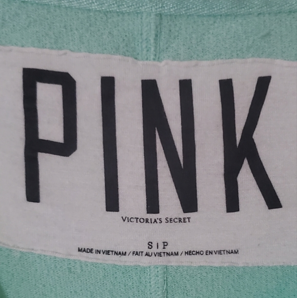 Victorias Secret size S/P mint‎ green distressed longsleeve shirt - Picture 4 of 6